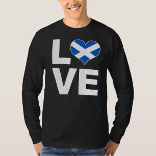 T-shirt I Love Scotland Heart Flag Scotland