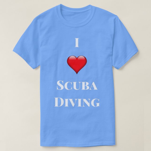 T-shirt I Love Scuba Diving 10 (Design devant)