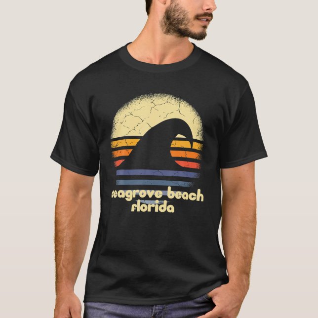 T-shirt I Love Seagrove Beach Floride Ocean Wave FL (Devant)