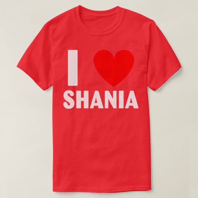 T-shirt I Love Shania Heart Prénom Shania (Design devant)