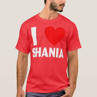 T-shirt I Love Shania Heart Prénom Shania