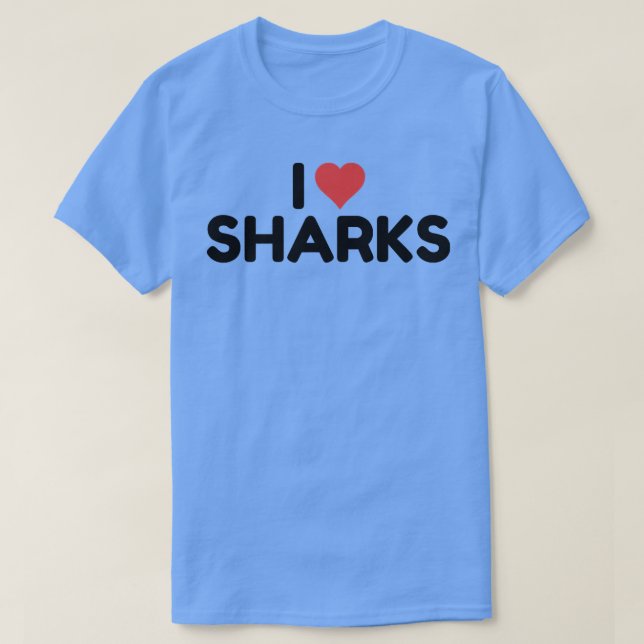 T-shirt I Love Sharks 395 (Design devant)