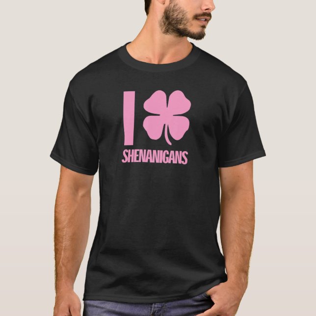 T-shirt I Love Shenanigans Heart Shamrock C St patrick Da (Devant)