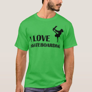 T-shirt I Love Skateboard 7