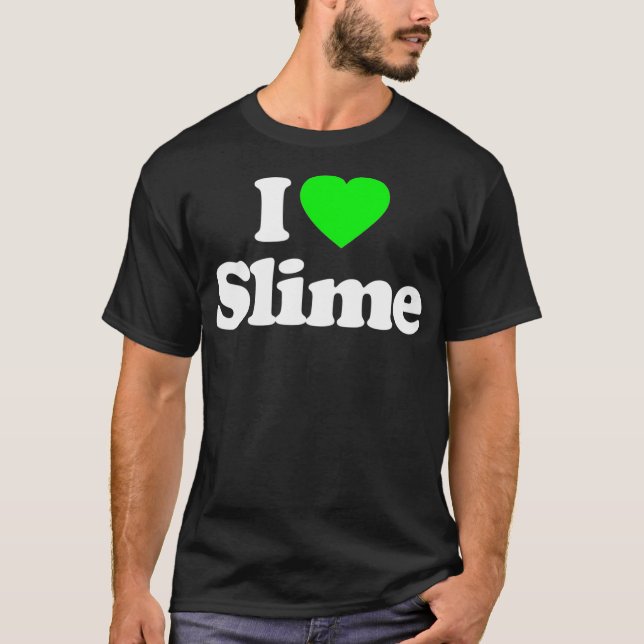 T-shirt I Love Slime Heart Souvenir Funny  (Devant)