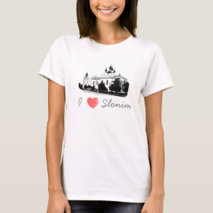 T-shirt I Love Slonim Belarus Architecture Church
