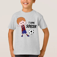 I Love Soccer Boy - avec un maillot nommé - blond