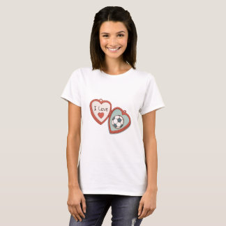 T-shirt I Love Soccer Locket