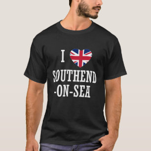 T-shirt I Love Southend on Sea England Union Jack Drapeau 