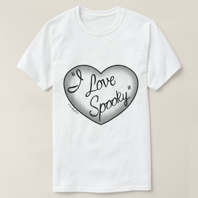 T-shirt I love spooky design   (Design devant)