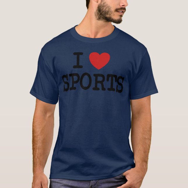 T-shirt I love sports Sport fitness perfect body friends (Devant)
