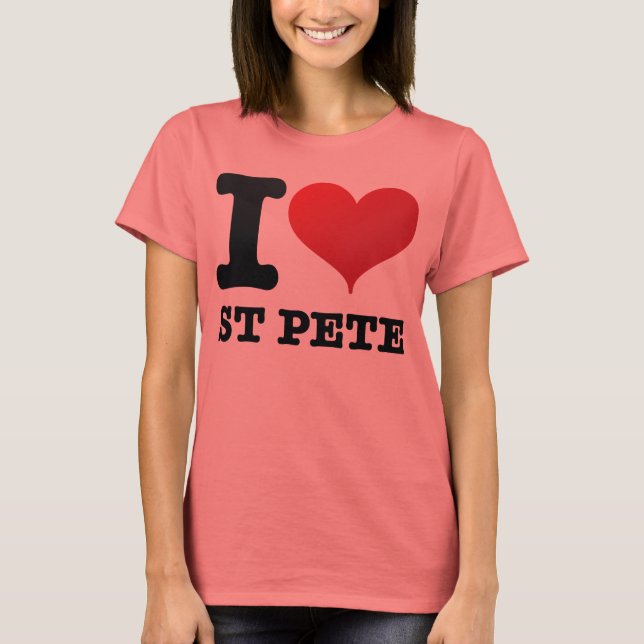 T-shirt I Love St Pete #3 - Design 02 (Devant)