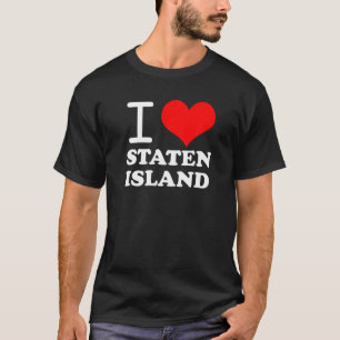 T-shirt I Love Staten Island Red Heart meme drôle