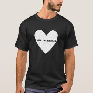 T-shirt I Love Sterling Heights Michigan Tourist Mi Travel