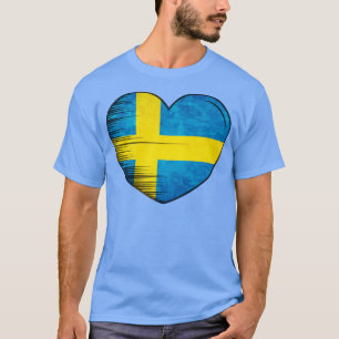 T-shirt I Love Suède My Home Mon pays mon coeur 5