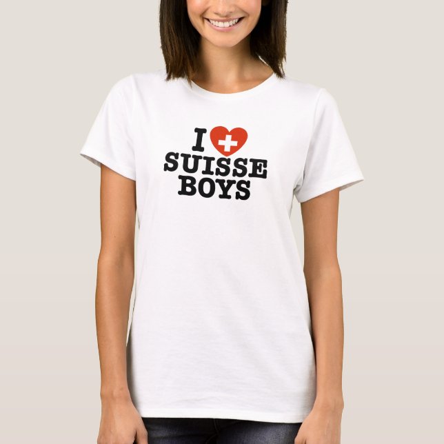 T-shirt I Love Suisse Boys (Devant)