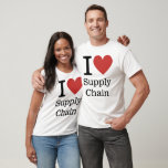 T-shirt I ❤️ Love Supply Chain (pour les employés) PERSONN<br><div class="desc">Montrez votre passion pour la logistique et le travail d'équipe avec I ❤️ Love Supply Chain (pour les employés) T-shirt PERSONNALISÉ! Cette chemise est parfaite pour ceux qui prospèrent dans le monde rapide de la gestion de la chaîne d'approvisionnement. Que vous coordonniez vos expéditions ou optiez votre inventaire, ce tee-shirt...</div>