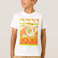 I Love Surf : Belle Florale avec Cool Texte Art