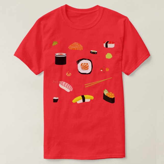 T-shirt I Love Sushi Roll (Design devant)