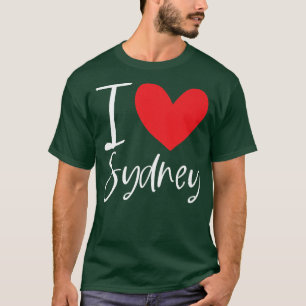 T-shirt I Love Sydney Nom Fille Personnalisée Femme Bff Fr
