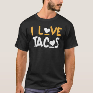 T-shirt I Love Tacos Heart Taco Mardi Mexicain