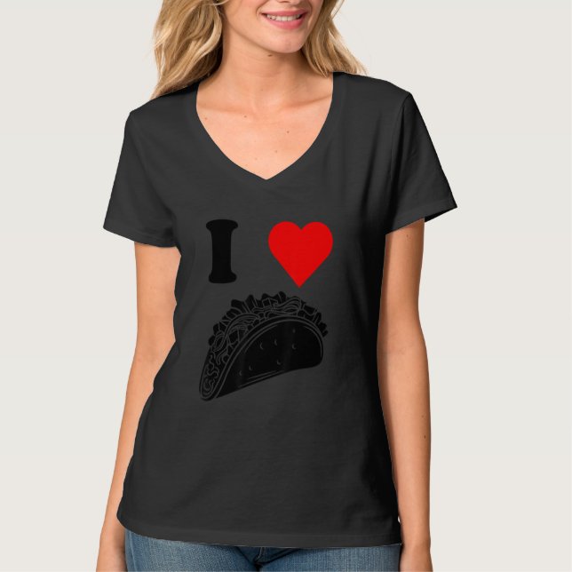 T-shirt I Love Tacos Valentines Day Funny Cinco De Mayo Na (Devant)