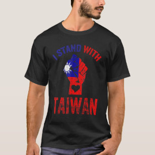 T-shirt I Love Taiwan Flag Taiwanese Pride I Stand With Ta