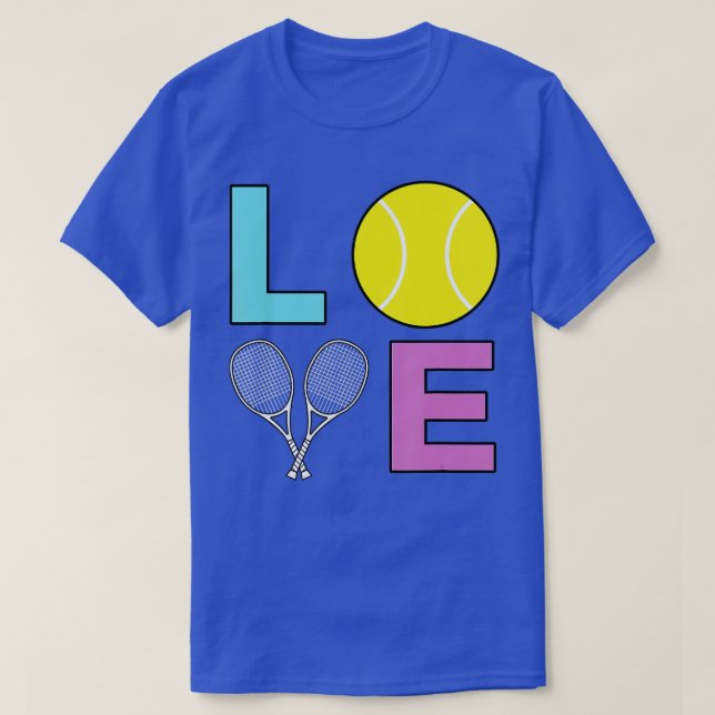 T-shirt I Love Tennis Tennis Player (Design devant)