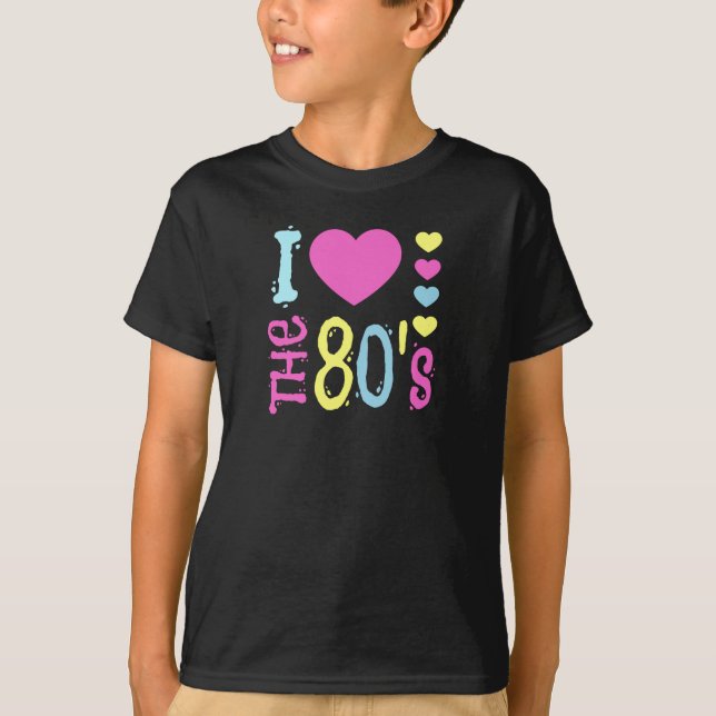 T-shirt I Love the 80s Disco Costume (Devant)
