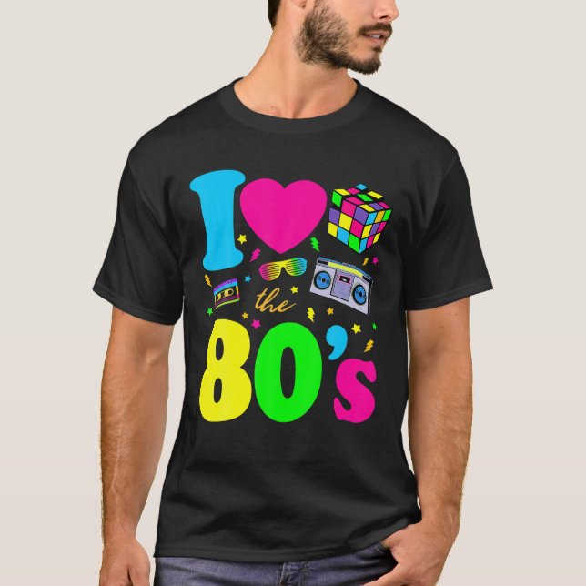 T-shirt I Love The 80S Funny 80S Style Costume For Men Wom (Devant)