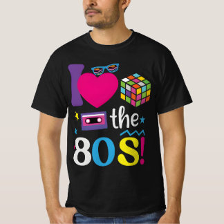 T-shirt I Love the 80s Retro Vintage Aesthetic Neon Casse