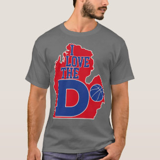 T-shirt I Love the D Pistons Basketball