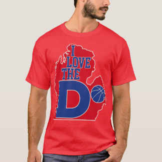 T-shirt I Love the D Pistons Basketball