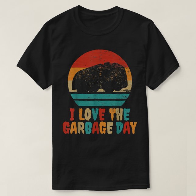 T-shirt I Love The Garbage Day - Retro Garbage Truck 996 (Design devant)