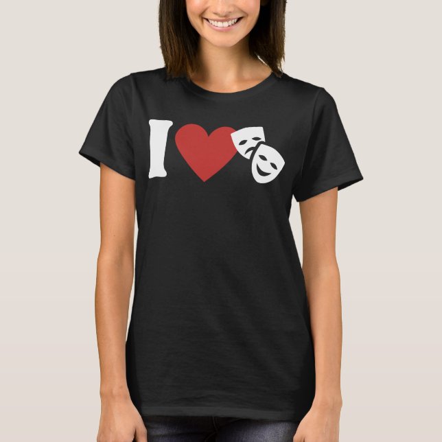 T-shirt I Love Théâtre (Devant)