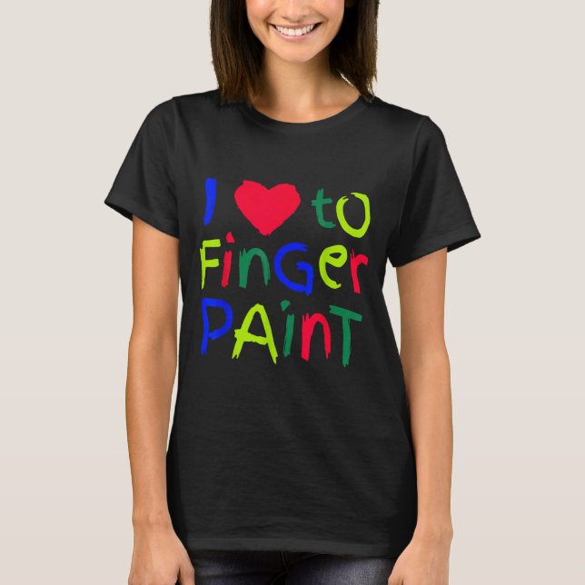 T-shirt I Love To Finger Paint Matching I'm Paint Couple V (Devant)