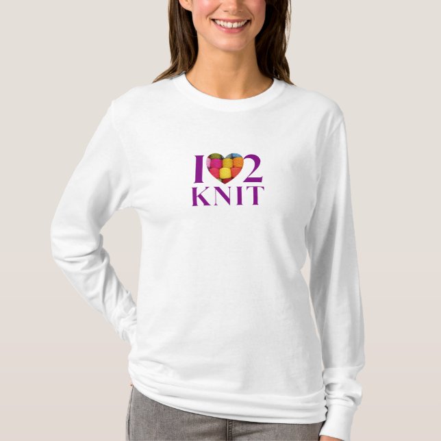 T-shirt I Love to Knit Sweatshirt (Devant)