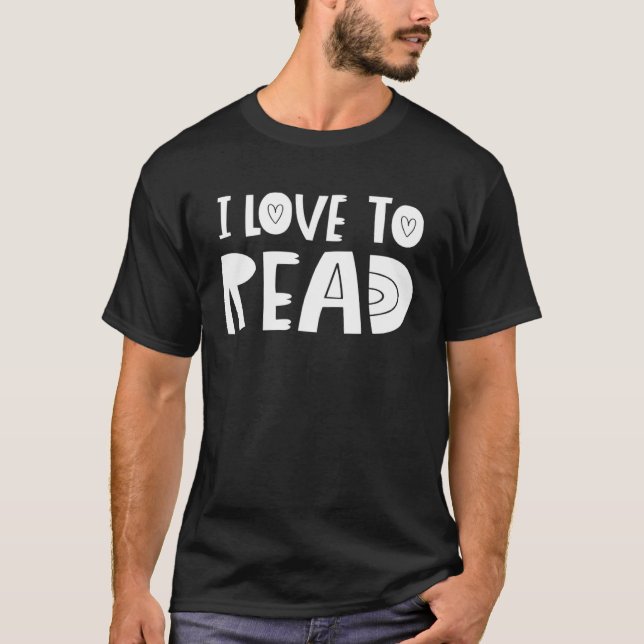 T-shirt I Love To Read Heart Reading Reader Books (Devant)