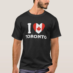 T-shirt I Love Toronto Canada Heart Flag