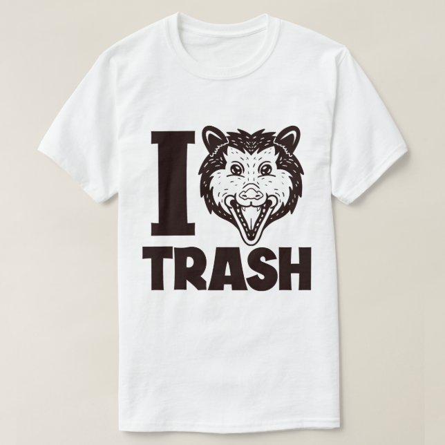 T-shirt I Love Trash Possum (Design devant)