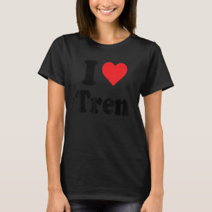 T-shirt I Love Tren détendu Retro Vintage Design_1