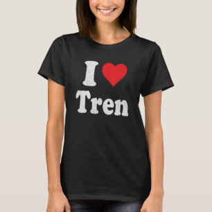 T-shirt I Love Tren détendu Retro Vintage Design_3