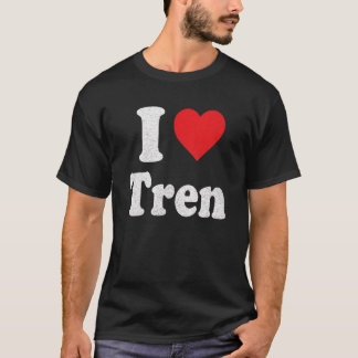 T-shirt I Love Tren détendu Retro Vintage Design_3