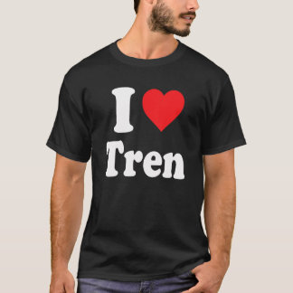 T-shirt I Love Tren détendu Retro Vintage Design_4