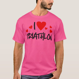 T-shirt I love Triathlon 12