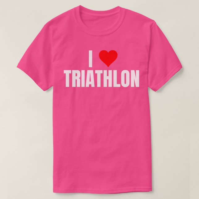 T-shirt I Love Triathlon 5 (Design devant)