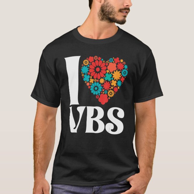 T-shirt I Love VBS Vacation Bible School Étudiant Chri (Devant)
