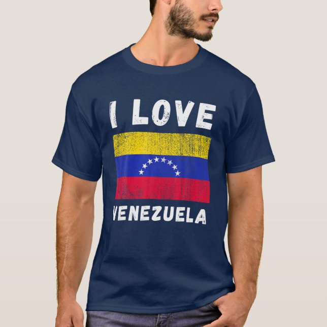 T-shirt I Love Venezuela I Heart Vénézuélien Famille Voyag (Devant)