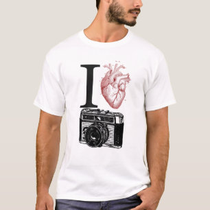 T-shirt I Love Vintage Camera Photography