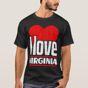 T-shirt I Love Virginia Best Home État I Heart Virginia